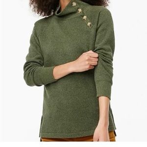 J Crew Factory button pullover fleece sweater tunic size medium